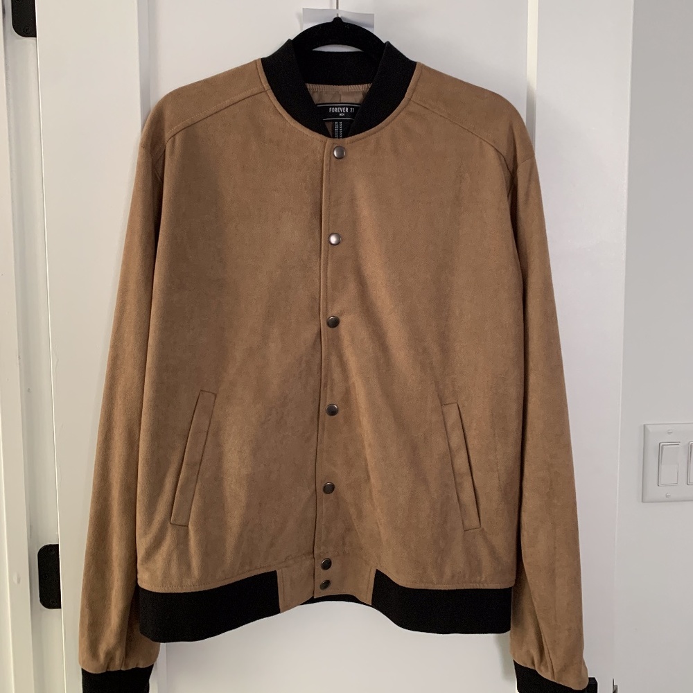 Faux Suede Bomber Jacket｜Forever 21